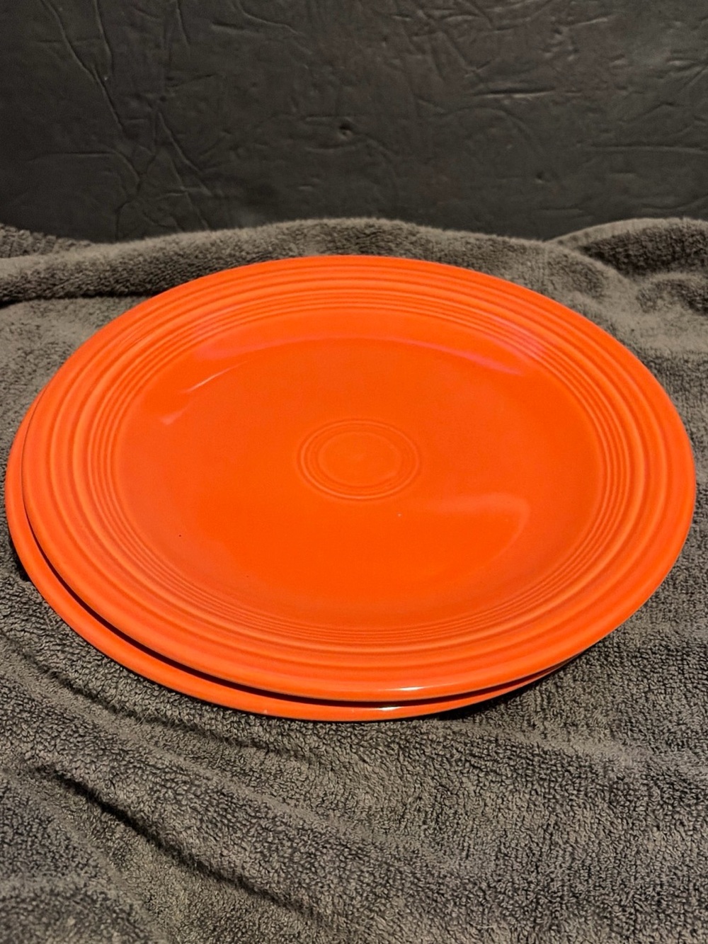 Fiesta Fiestaware Orange Dinner Plates 10.5” Set of 2 Homer Laughlin USA